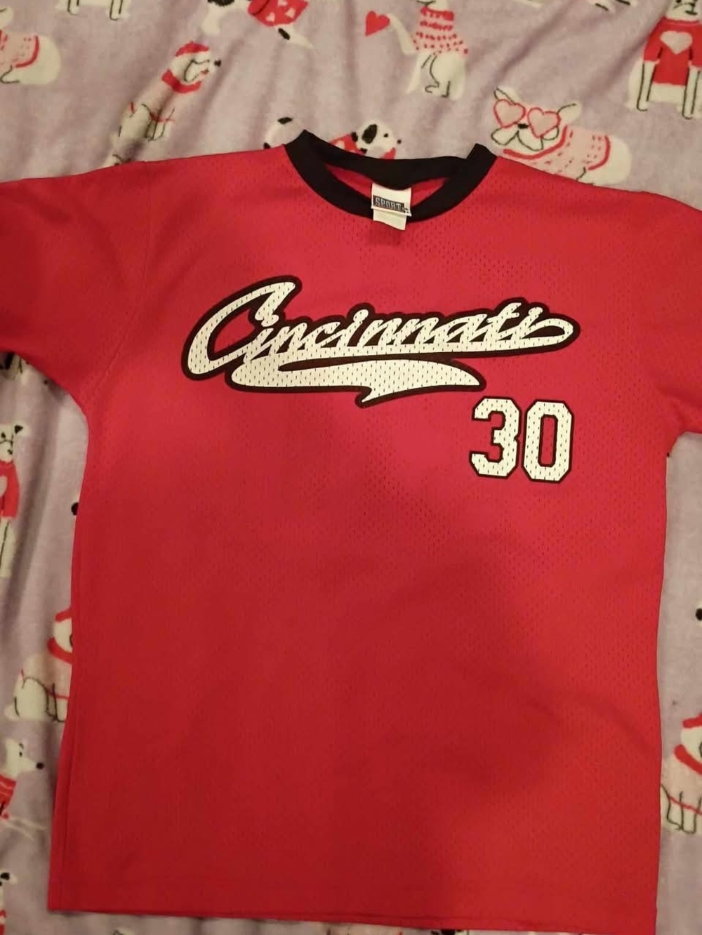 Cincinnati Red Kids' Sport Tee with Number 30